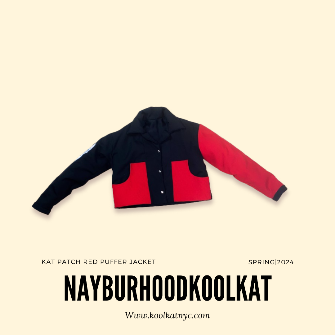 Kat Patch Red Puffer Jacket