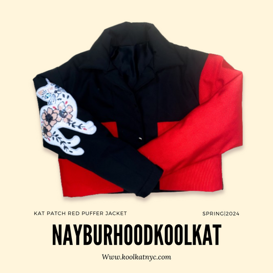 Kat Patch Red Puffer Jacket