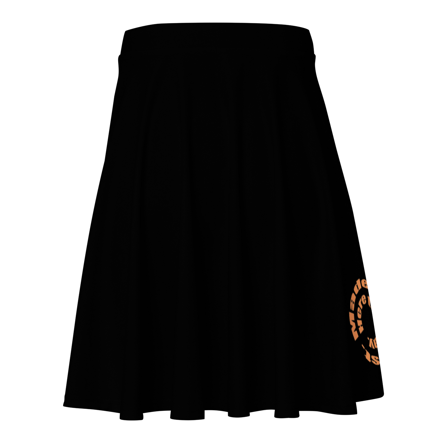 Long Skater Skirt - Black - 'It costs to be Alive'